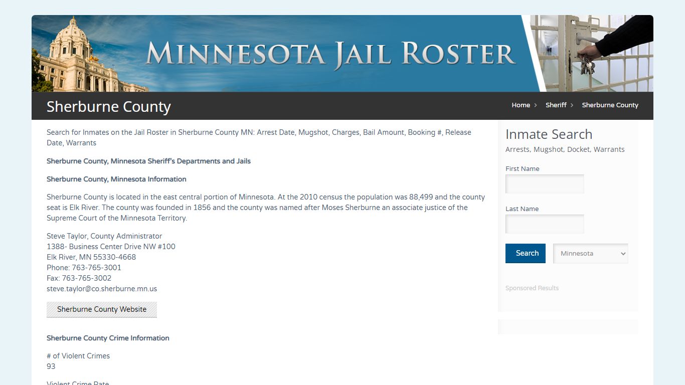 Sherburne County | Jail Roster Search