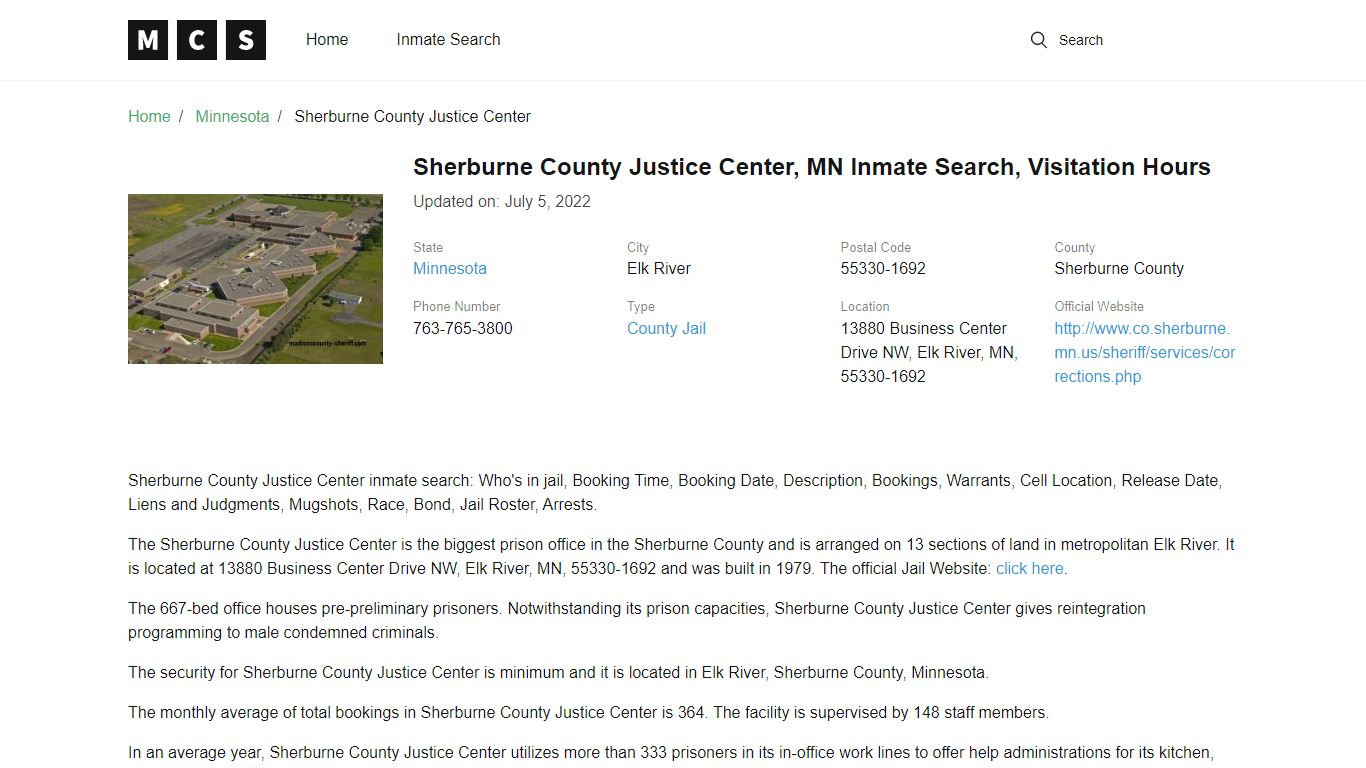 Sherburne County, MN Jail Inmates Search, Visitation Rules