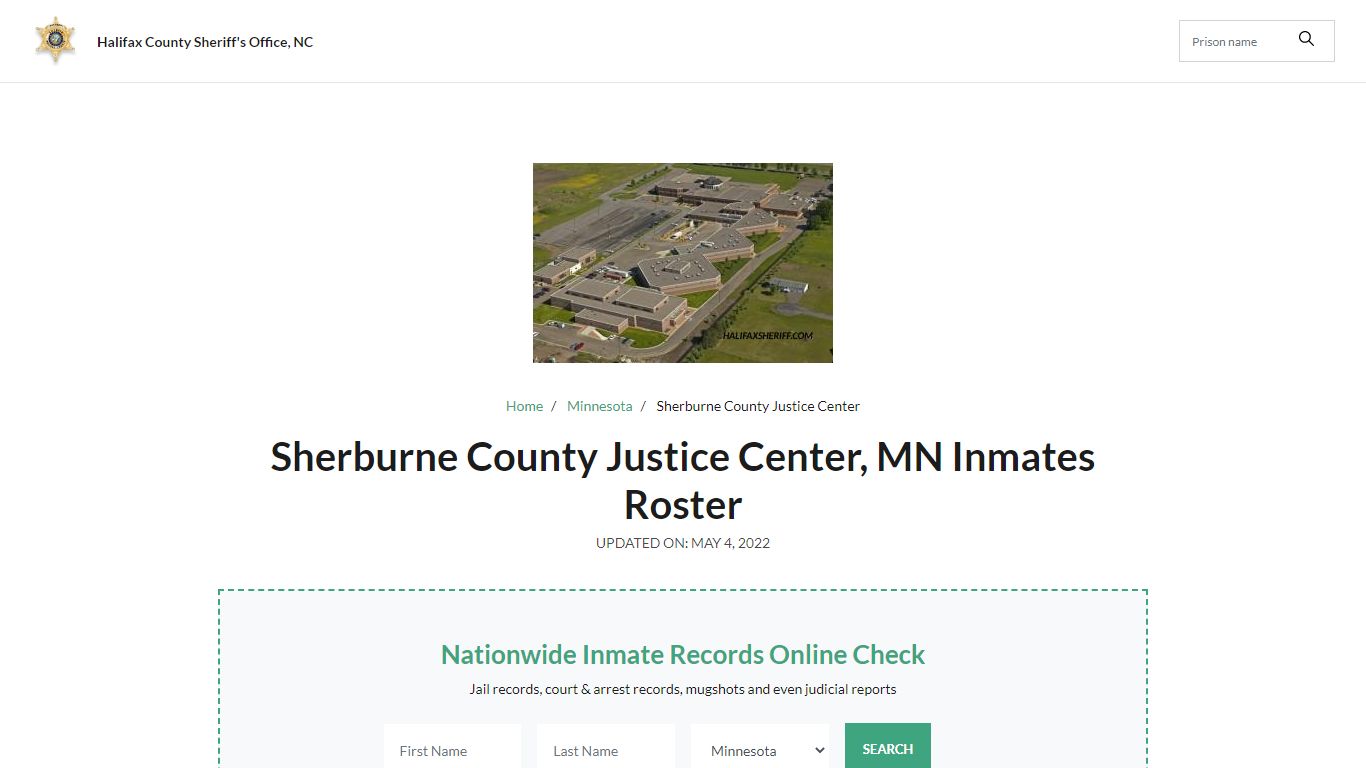 Sherburne County Justice Center, MN Jail Roster, Name Search